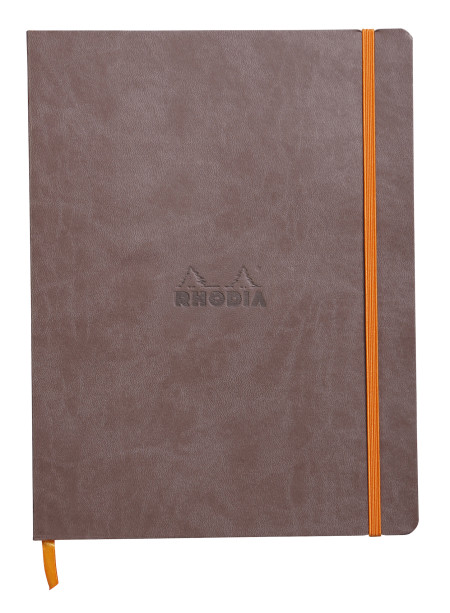 Rhodia Softcover Notebook - Large - Chocolate - Dotted